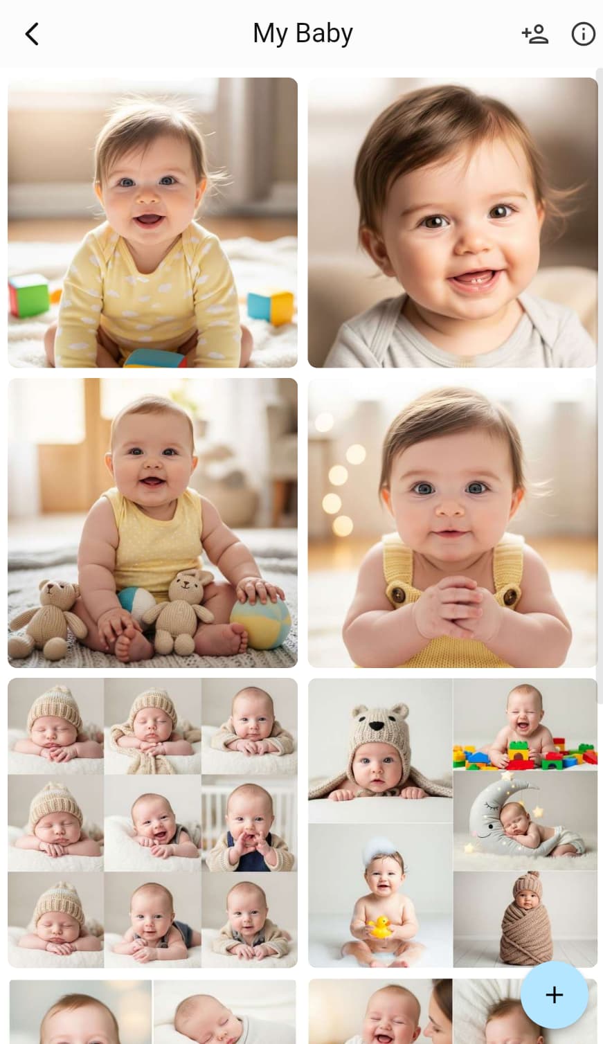 Multi-device synchronization to view baby photos